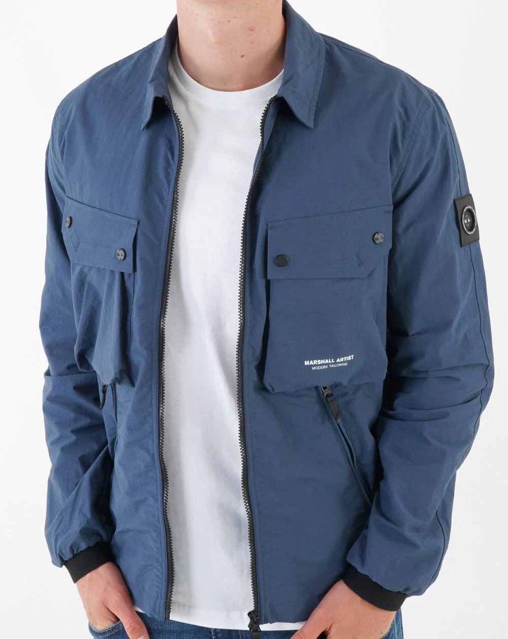Marshall Artist Overshirt Airforce Blue - Image 5