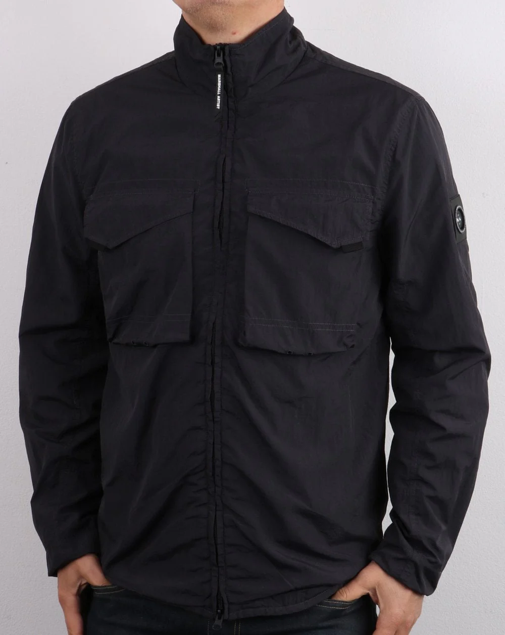 Marshall Artist Overshirt Jacket in Graphite - Image 2