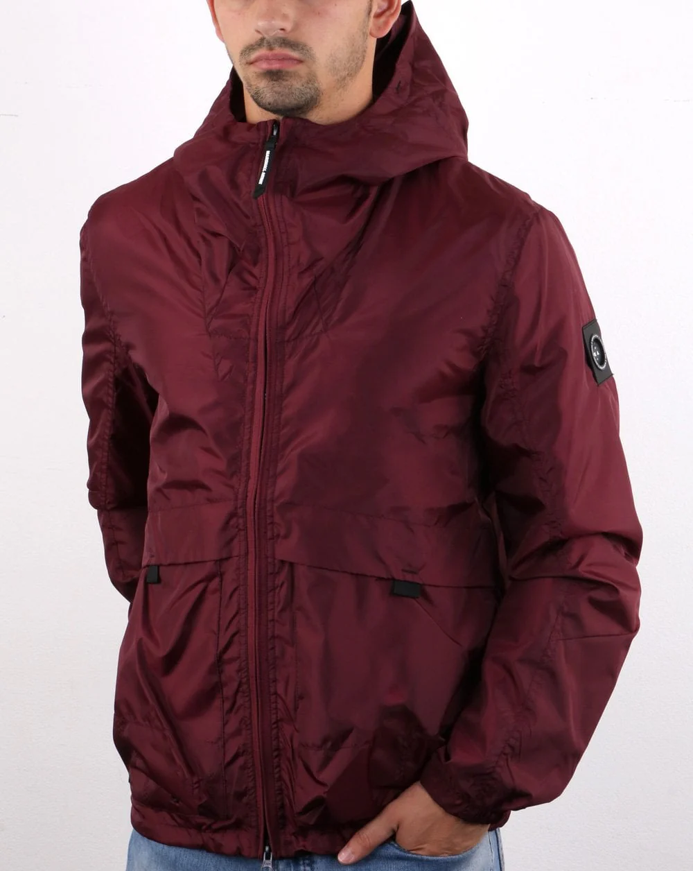 Marshall Artist Ripstop Windrunner Burgundy - Image 4