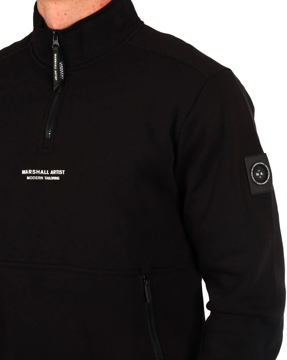 Marshall Artist Siren 1/4 Zip Sweat Black - Image 4