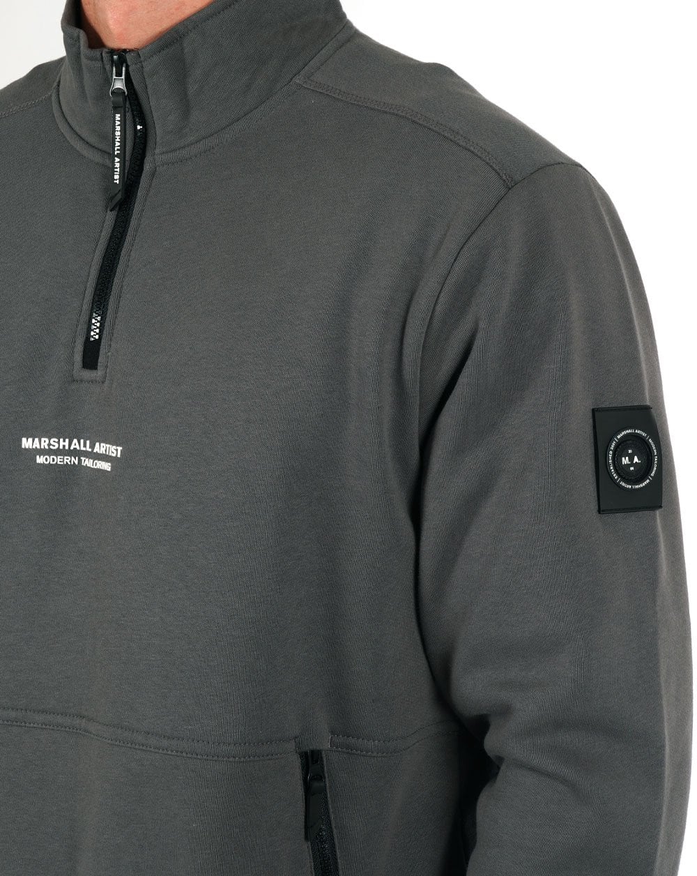 Marshall Artist Siren 1/4 Zip Sweat Slate Grey - Image 4