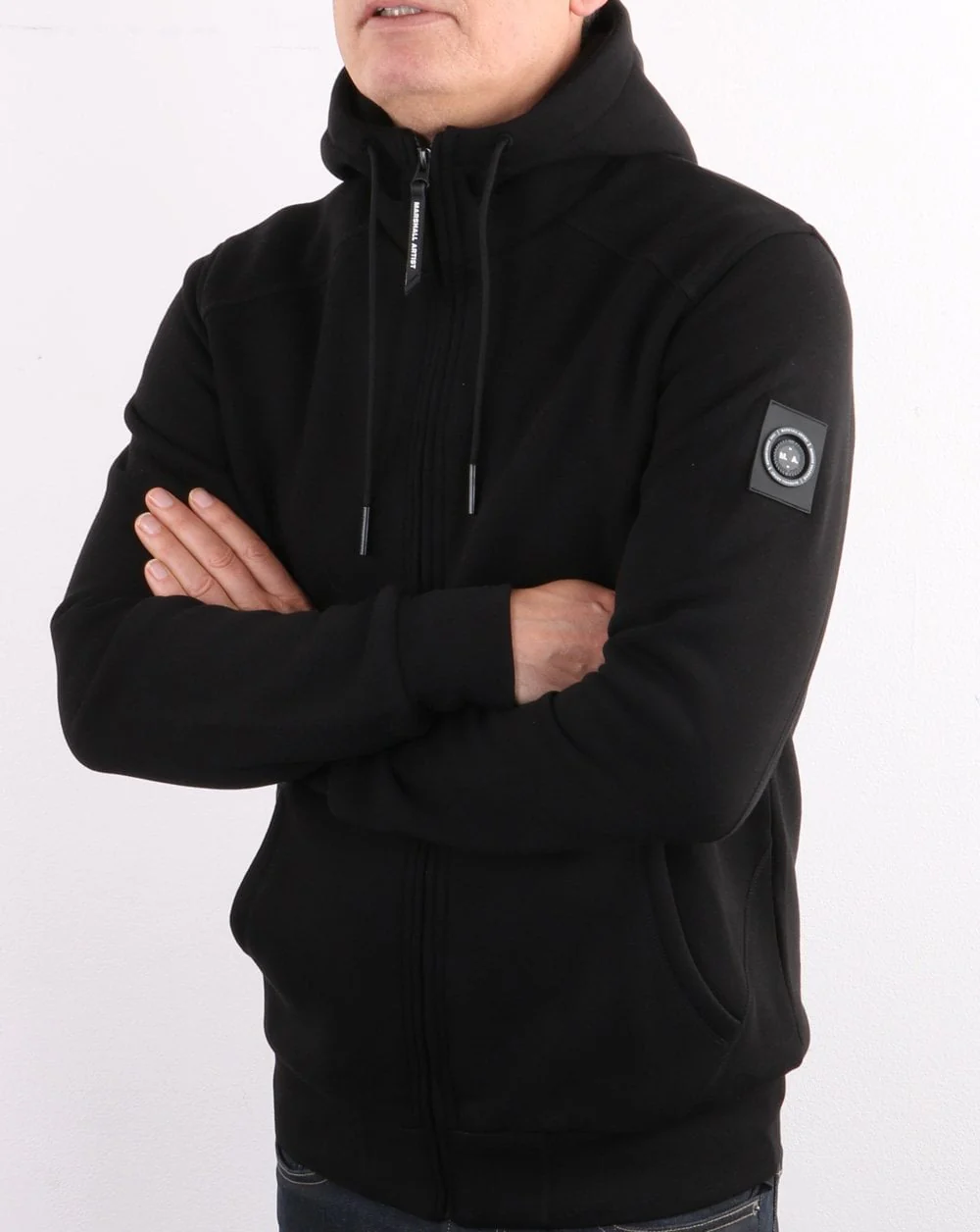 Marshall Artist Siren Full Zip Hoodie Black - Image 2