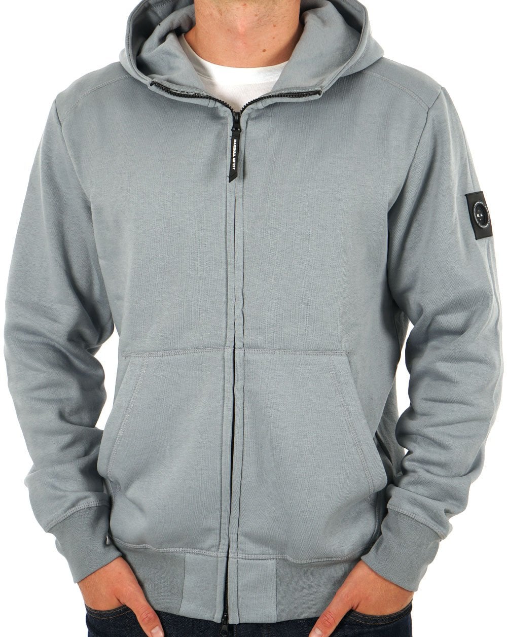 Marshall Artist Siren Full Zip Hoodie Nardo Grey - Image 3