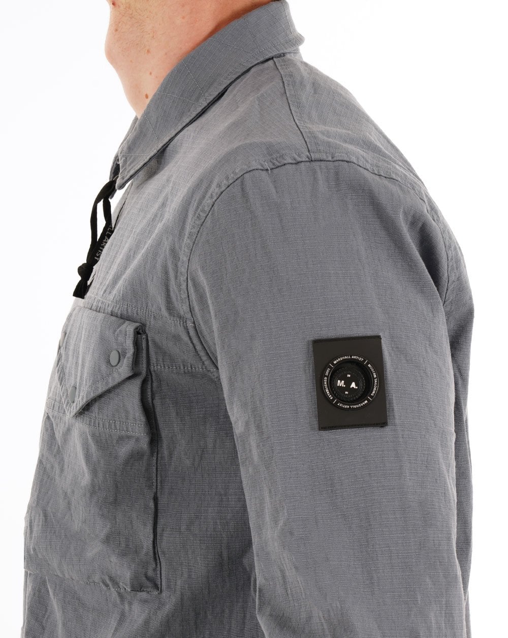 Marshall Artist Vena Overshirt Airforce Blue - Image 3