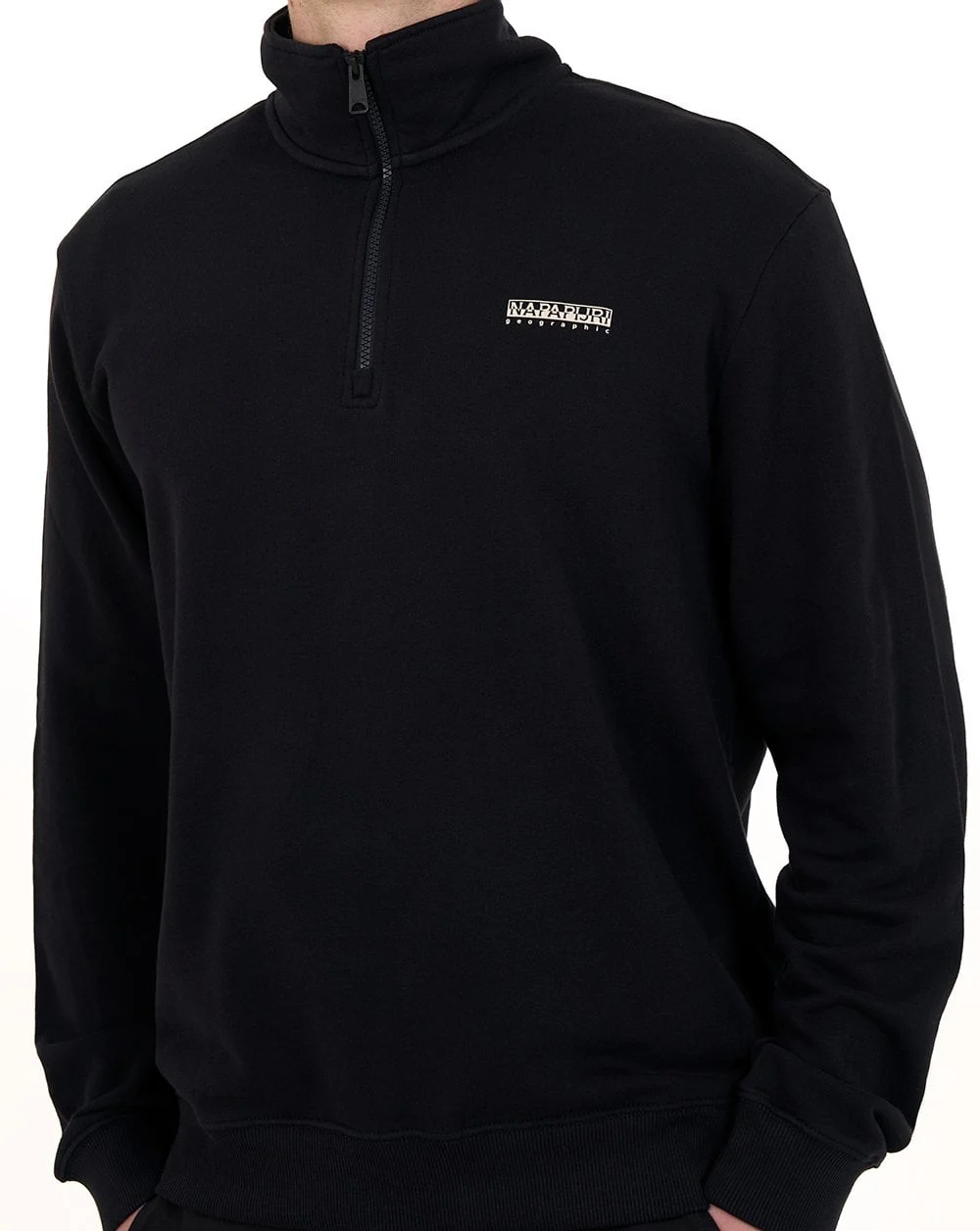 Napapijri Small Box Half Zip Sweat Black - Image 2