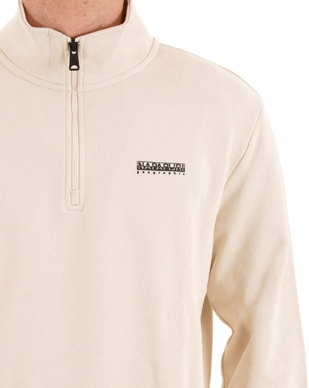 Napapijri Small Box Half Zip Sweat Sand - Image 2