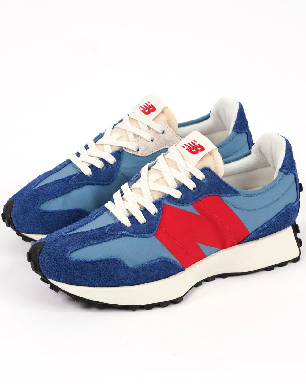 New Balance 327 Trainer Blue Red - Image 2