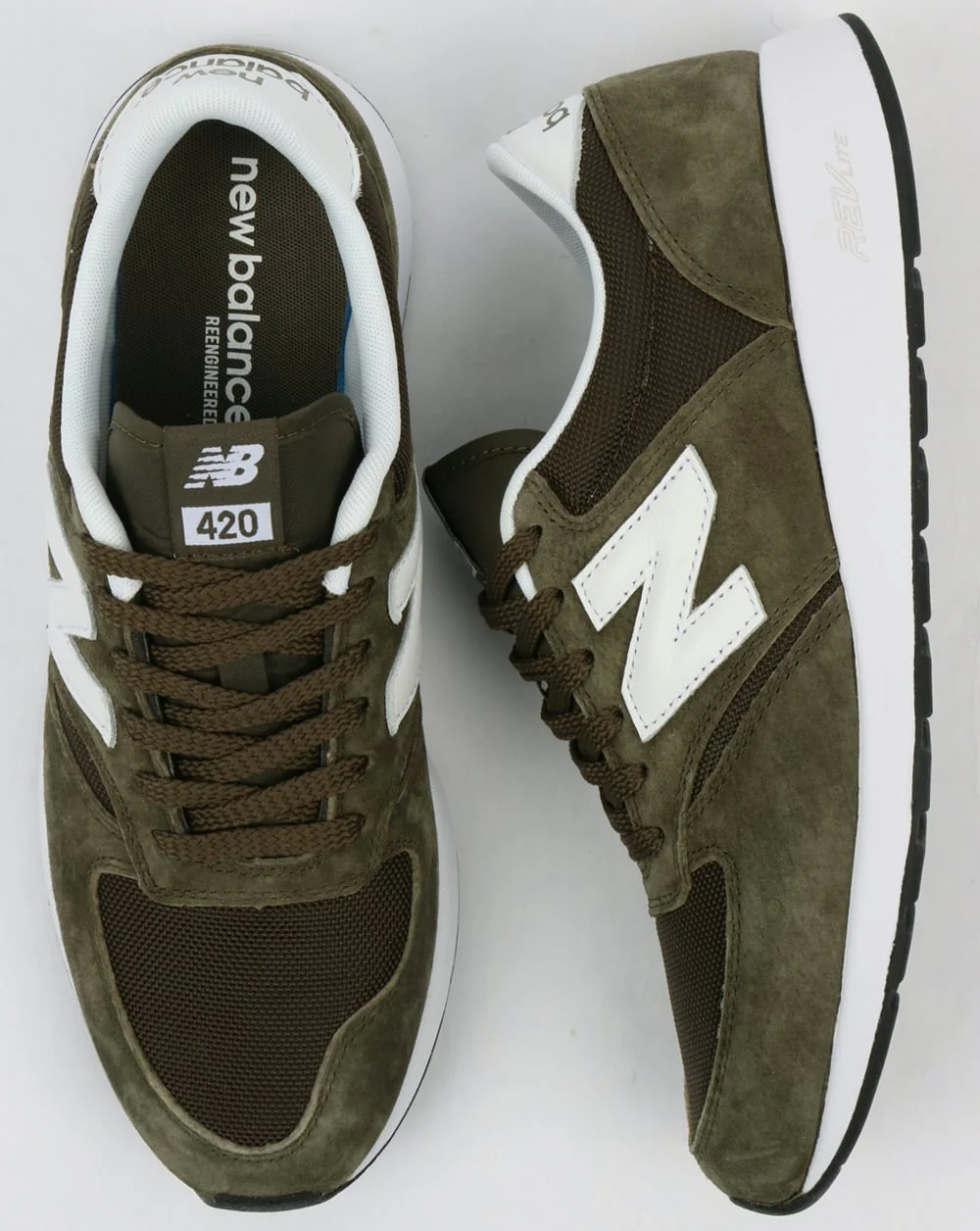 New Balance 420 Re-Engineered Trainers Olive Green - Image 2
