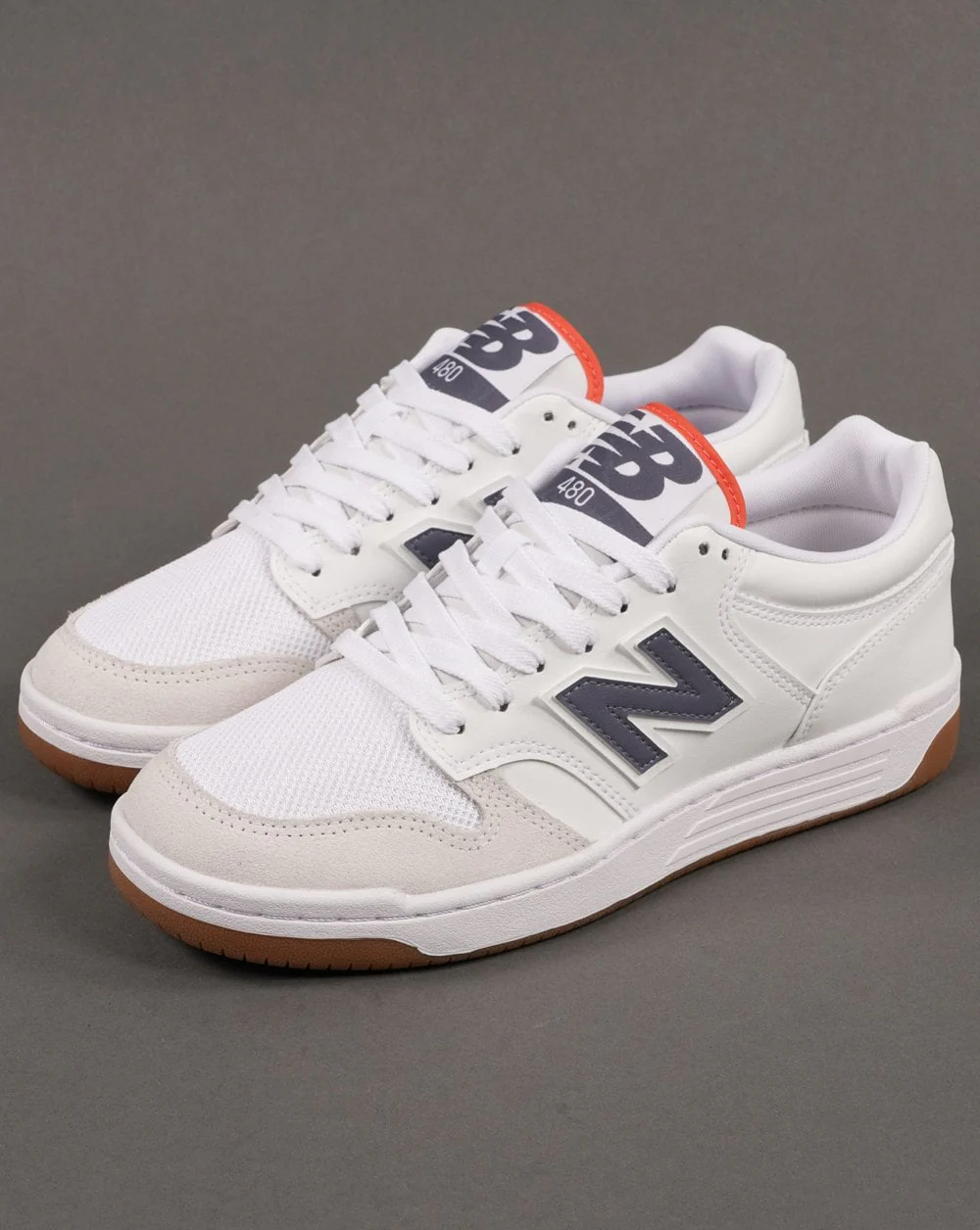 New Balance 480 Trainer White/Dark Grey - Image 2