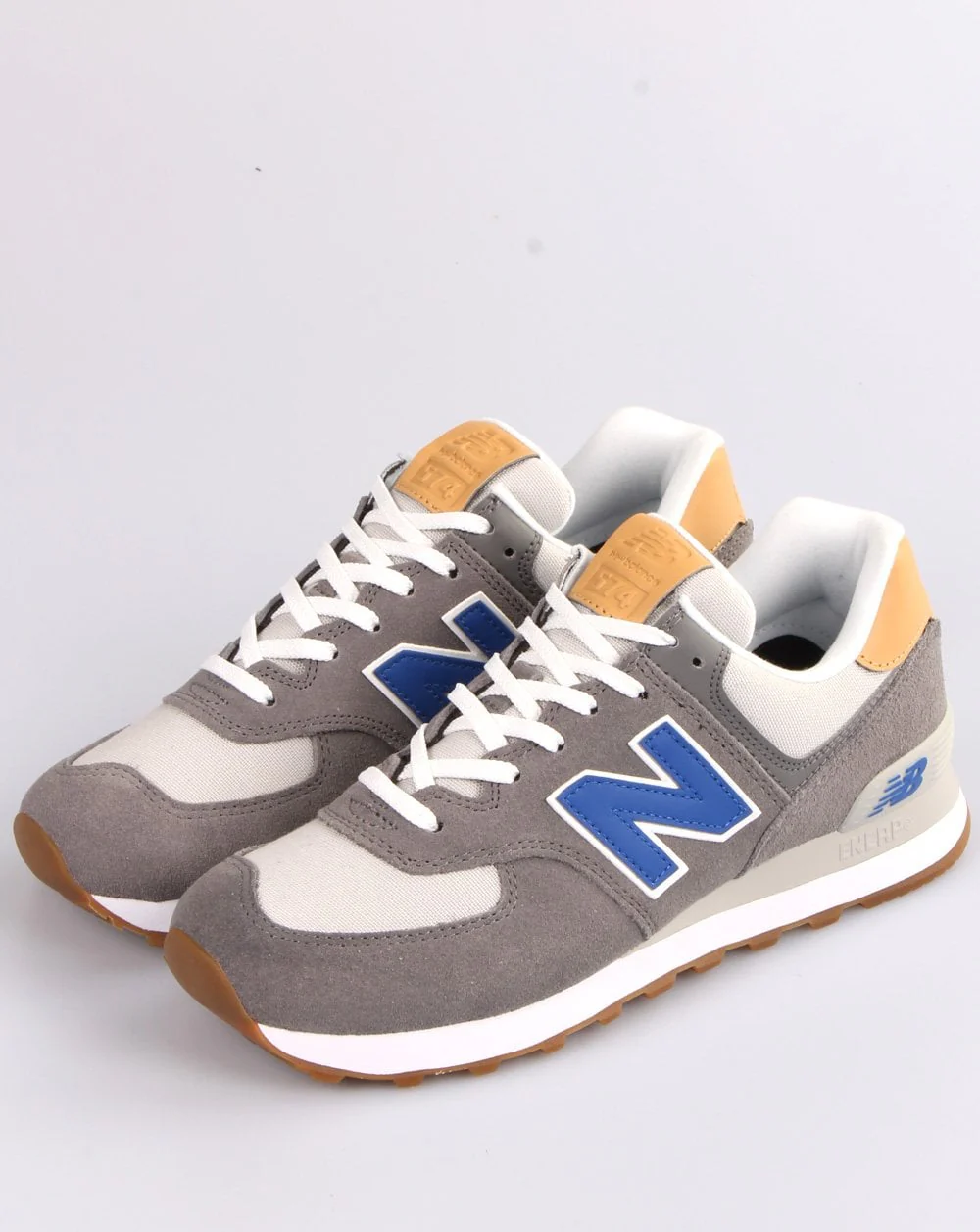 New Balance 574 Trainer Grey/Royal - Image 3