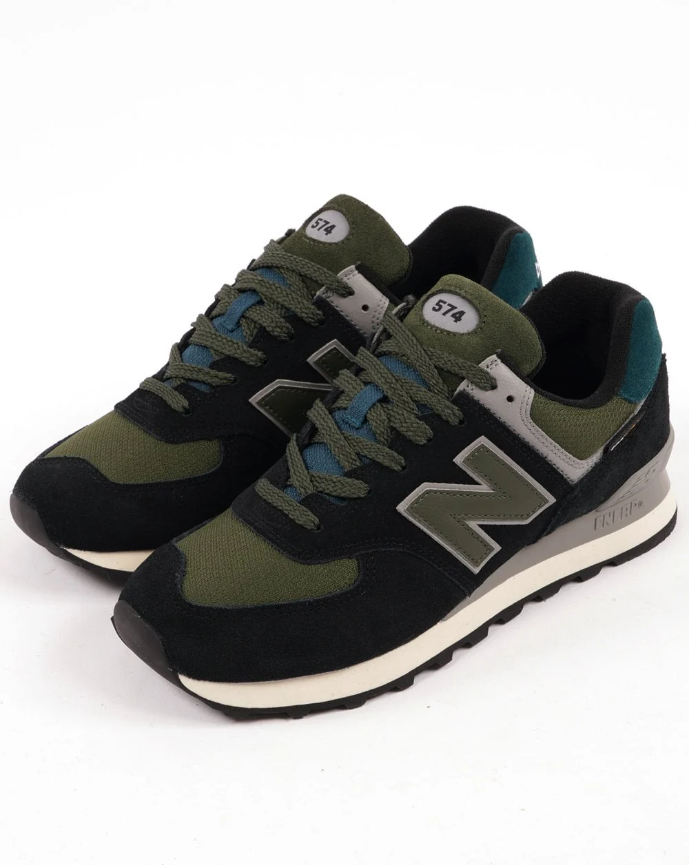 New Balance 574 Trainer Navy/Green - Image 2