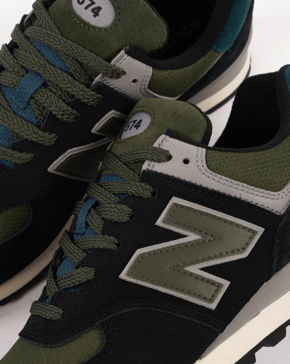New Balance 574 Trainer Navy/Green - Image 3