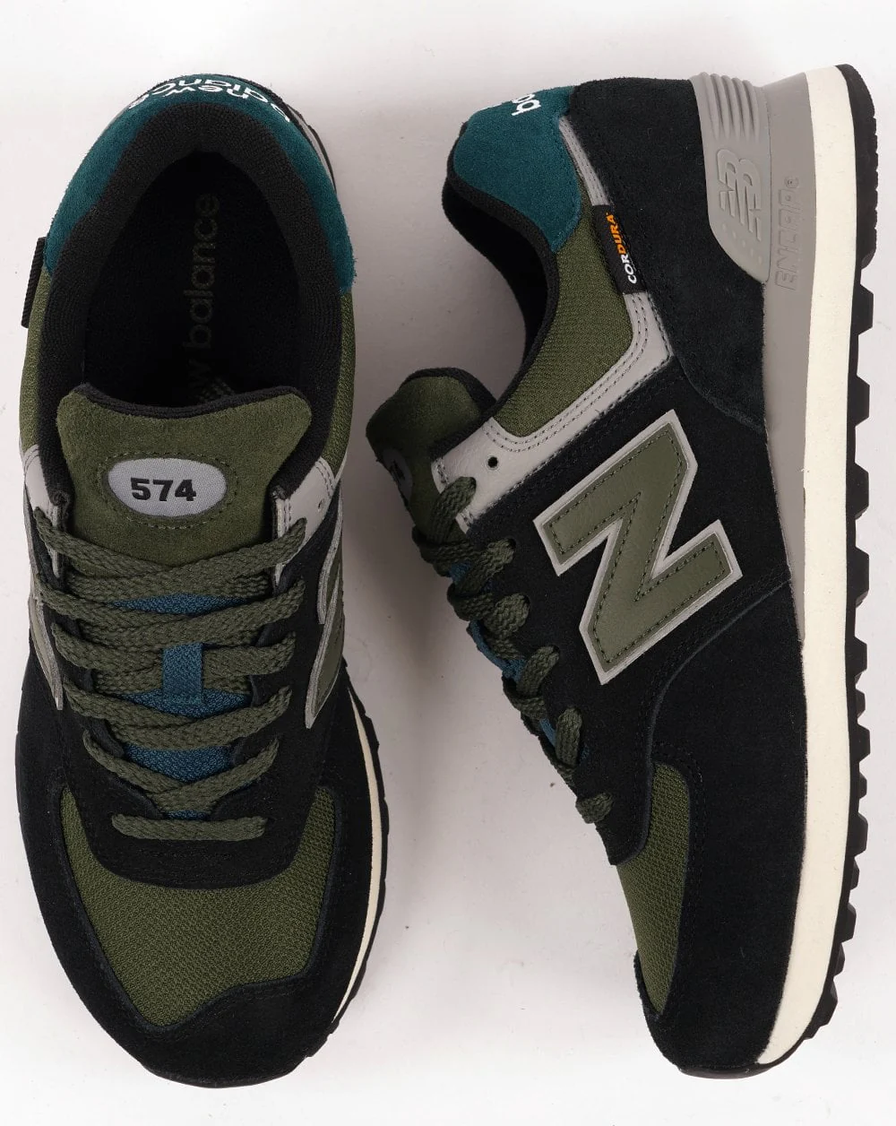 New Balance 574 Trainer Navy/Green - Image 4