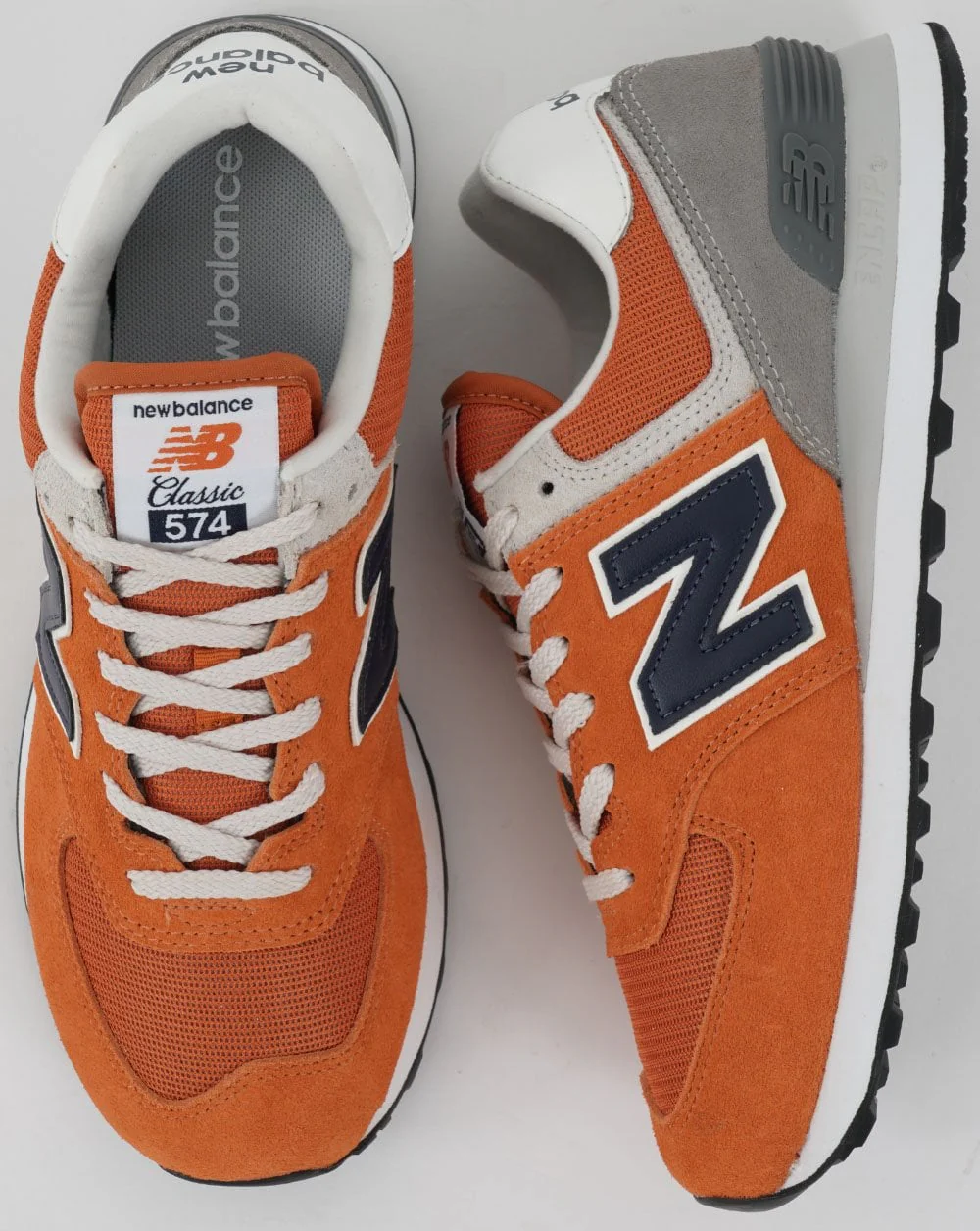 New Balance 574 Trainer Orange/Grey - Image 2