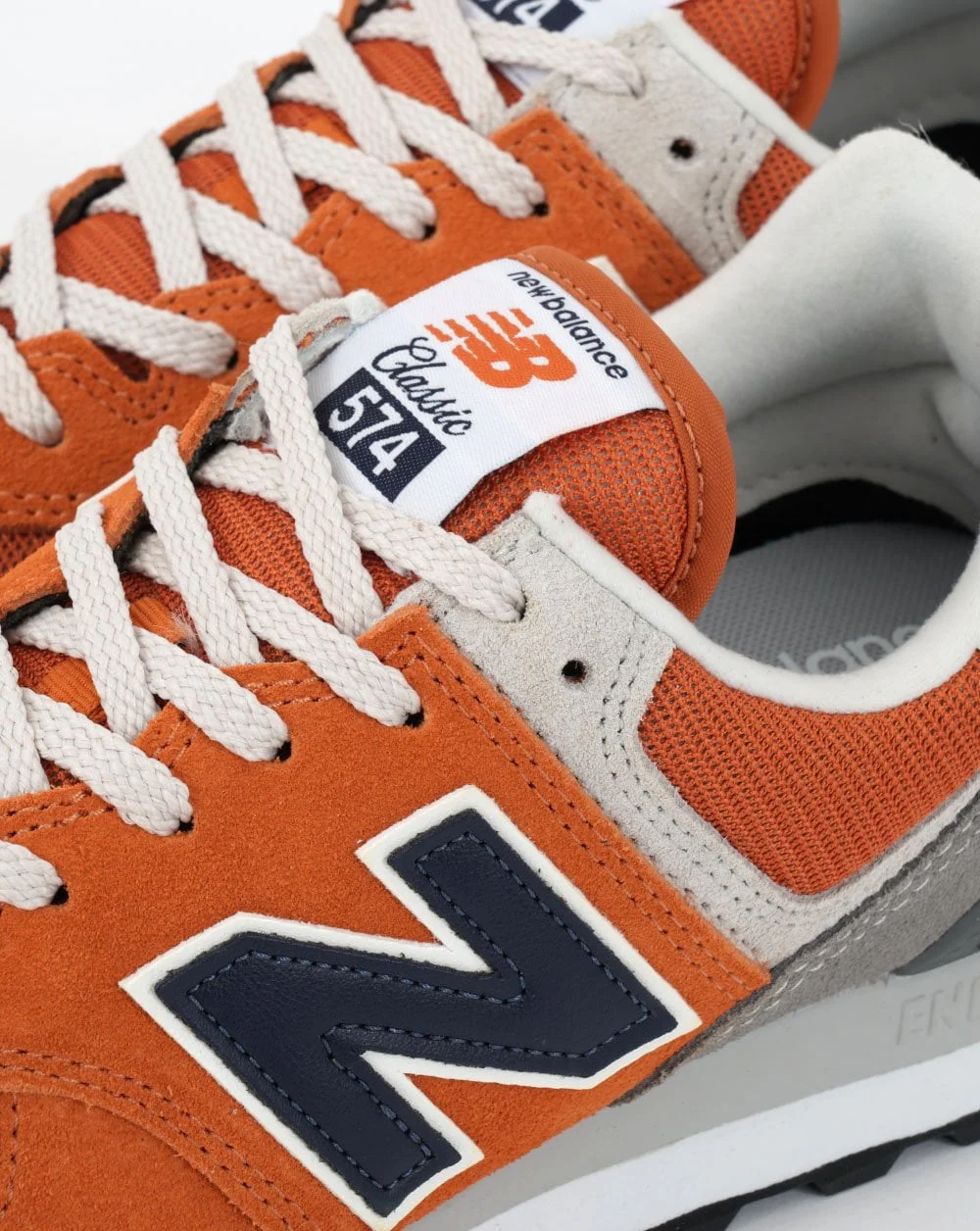 New Balance 574 Trainer Orange/Grey - Image 4