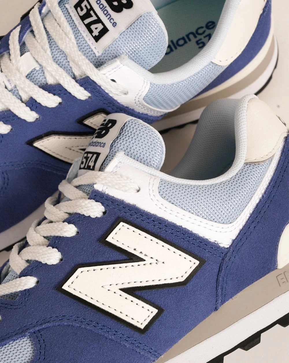 New Balance 574 Trainers Navy/Reflection - Image 3