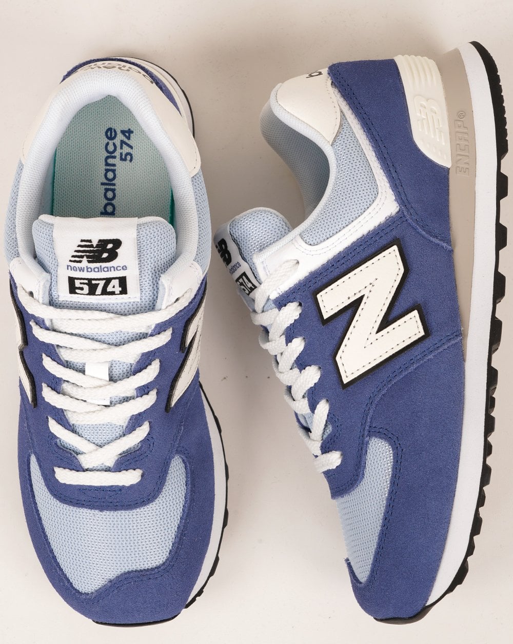 New Balance 574 Trainers Navy/Reflection - Image 4