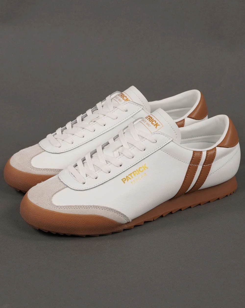Patrick Bergan Trainers White/Tan - Image 3