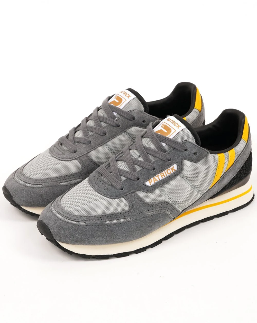 Patrick Brondby Trainers Grey Yellow - Image 4