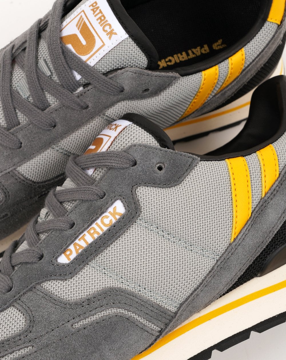 Patrick Brondby Trainers Grey Yellow - Image 5