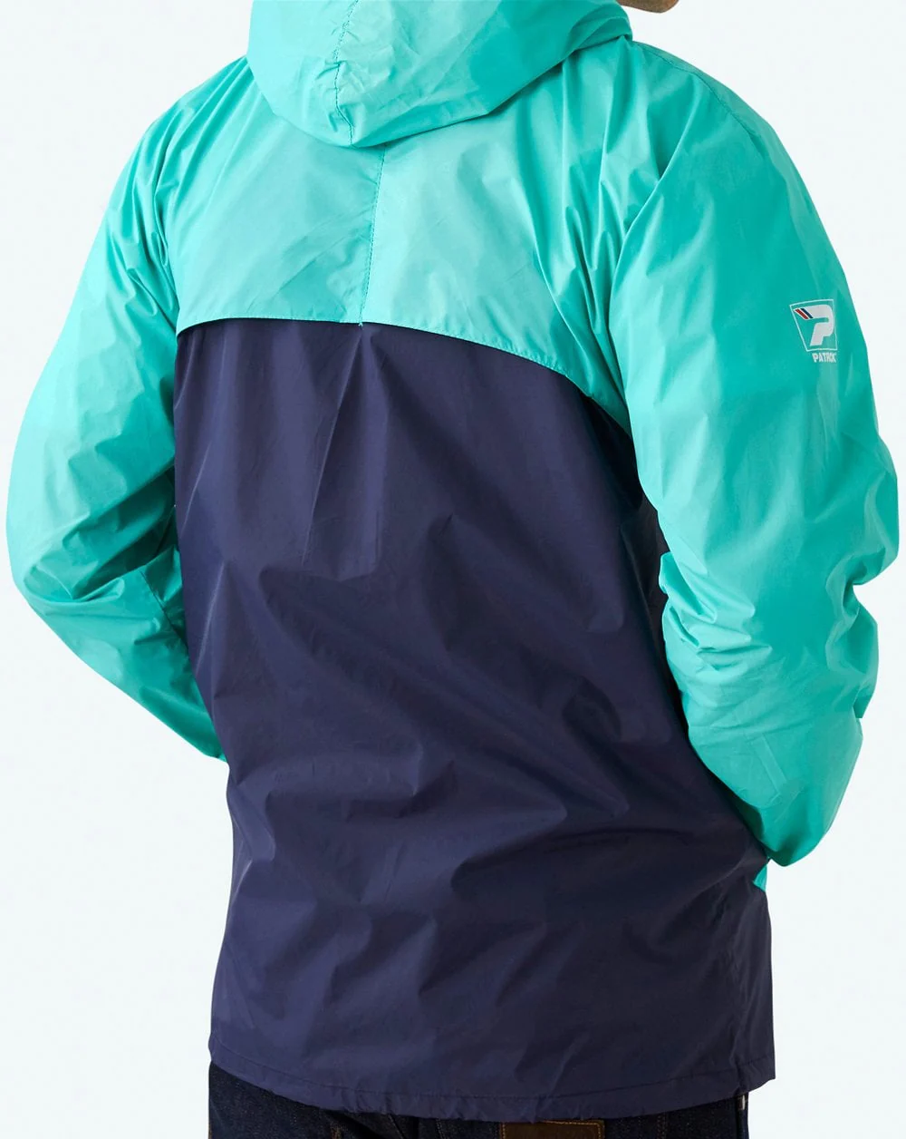 Patrick Classic Cagoule Pastel Green/Navy - Image 3