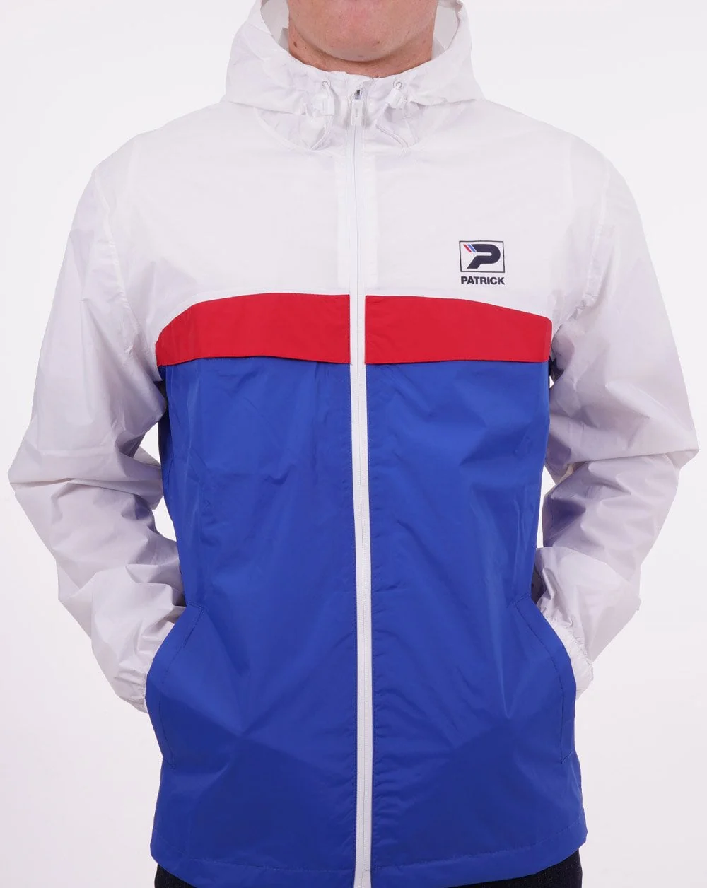Patrick Classic Cagoule White/Royal Blue - Image 3
