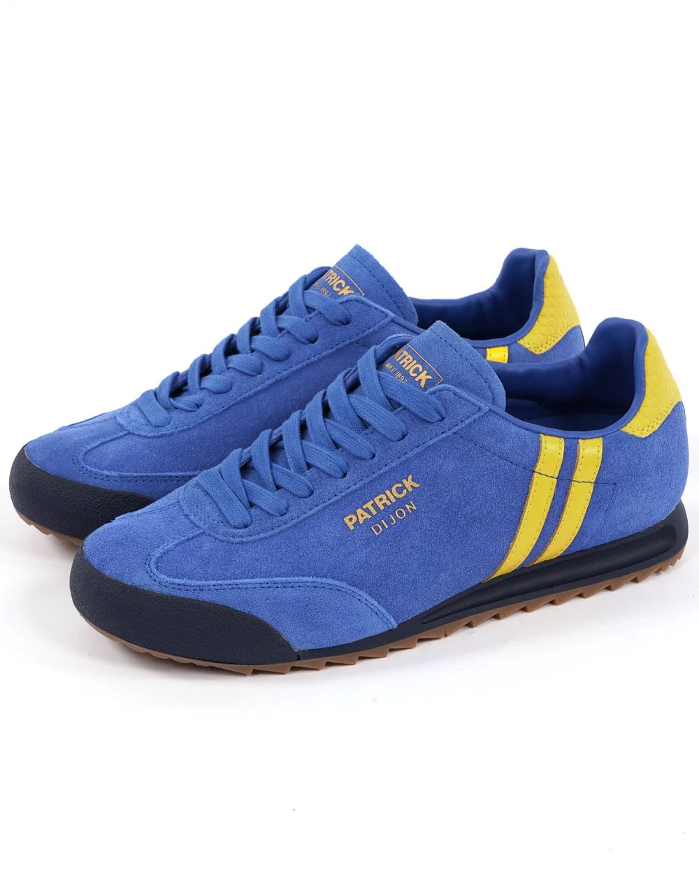 Patrick Dijon Trainers Royal Blue/Yellow - Image 2