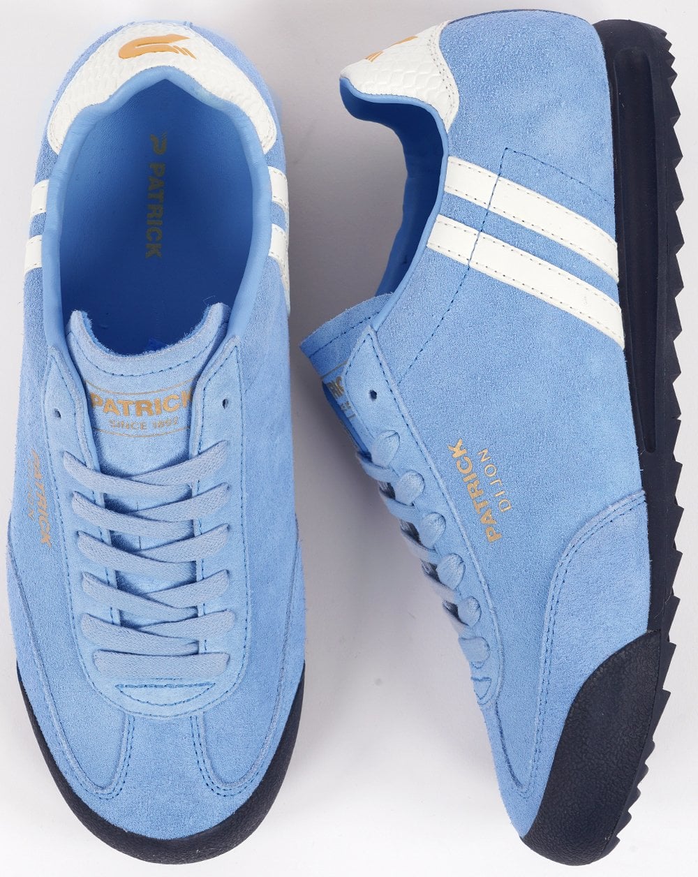 Patrick Dijon Trainers Sky Blue/White/Navy - Image 4