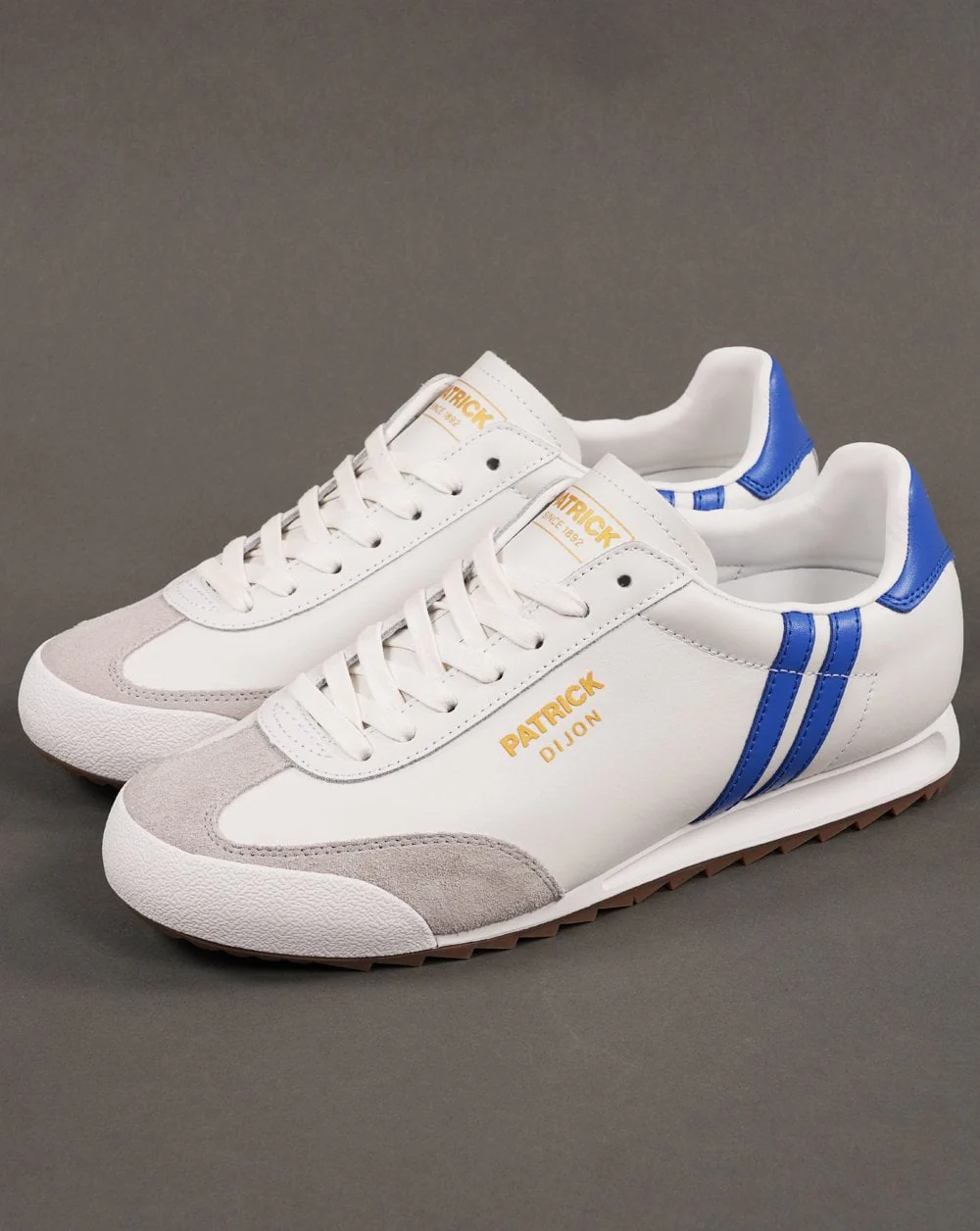 Patrick Dijon Trainers White/Royal Blue - Image 2