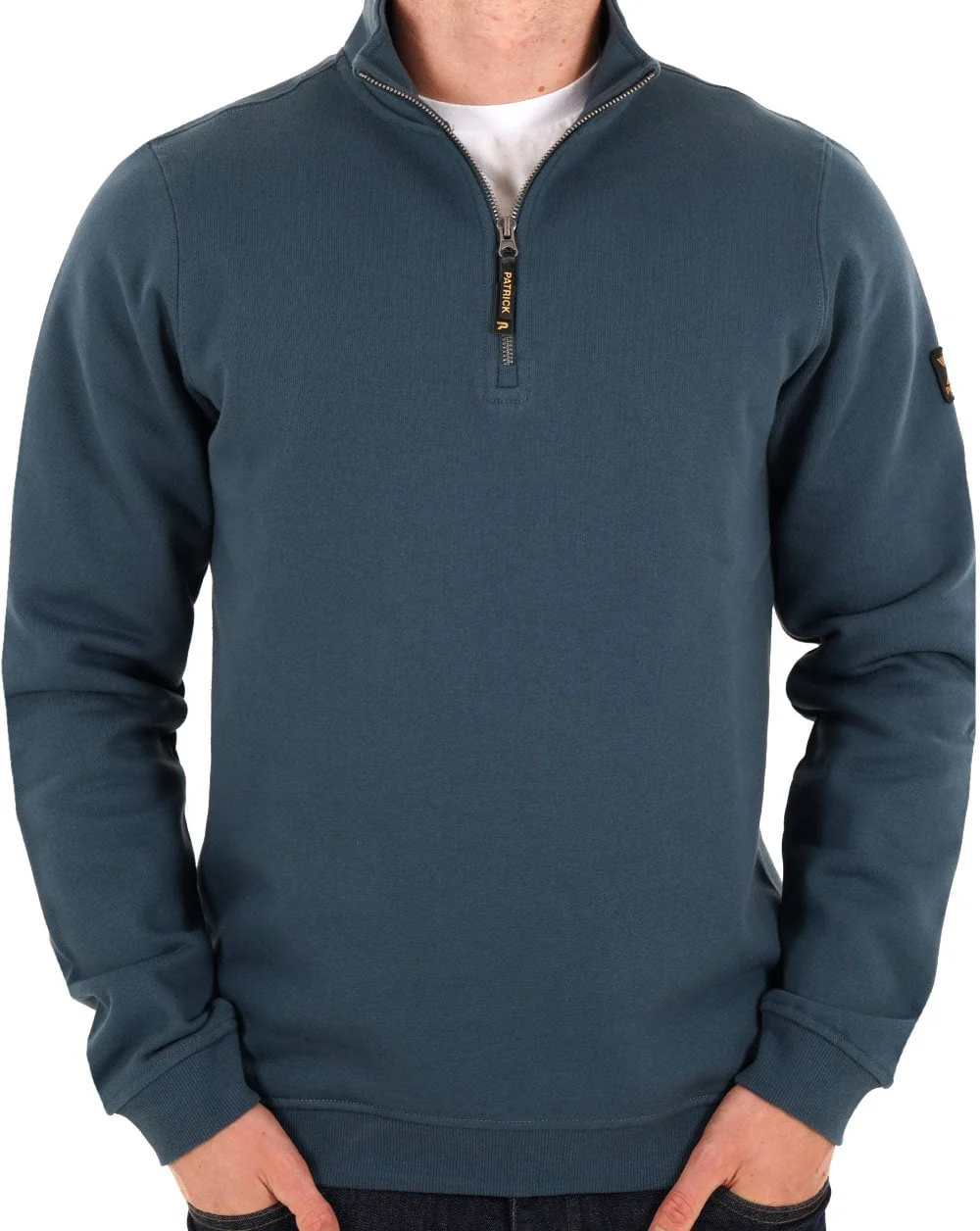 Patrick Harlem 1/4 Zip Sweat Dark Blue