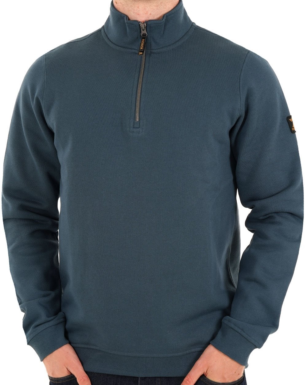 Patrick Harlem 1/4 Zip Sweat Dark Blue - Image 3