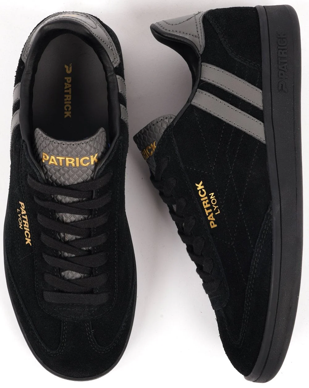 Patrick Lyon Trainers Black/Charcoal Grey - Image 5