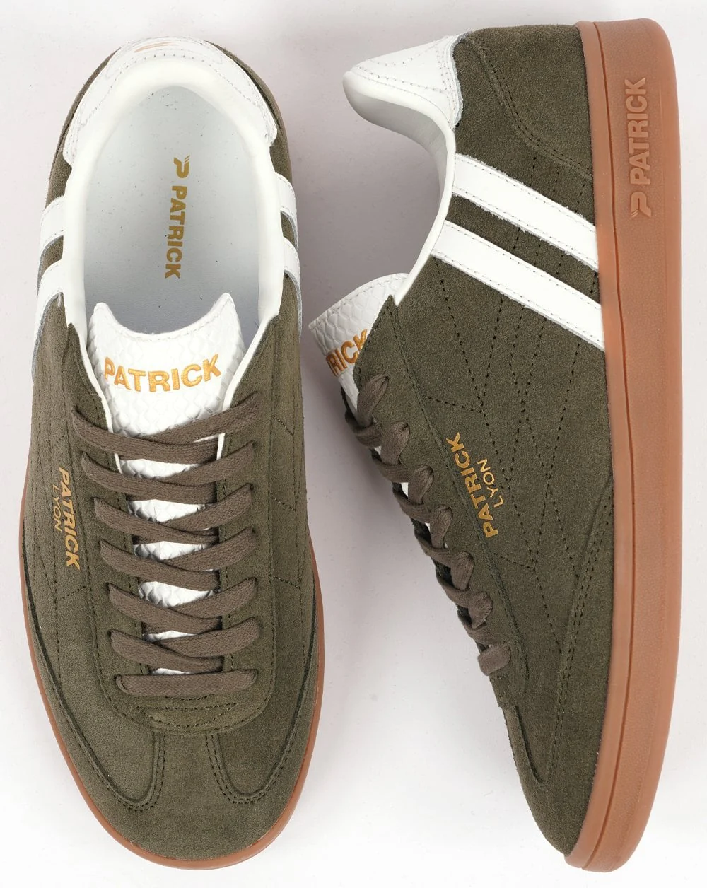 Patrick Lyon Trainers Olive/White/Gum - Image 5