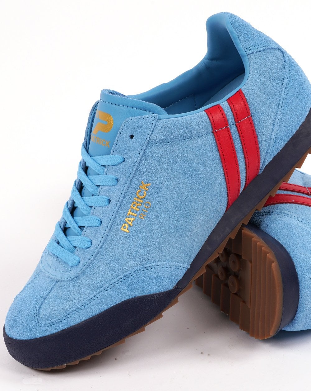Patrick Rio Trainers Mineral Blue/Red - Image 2