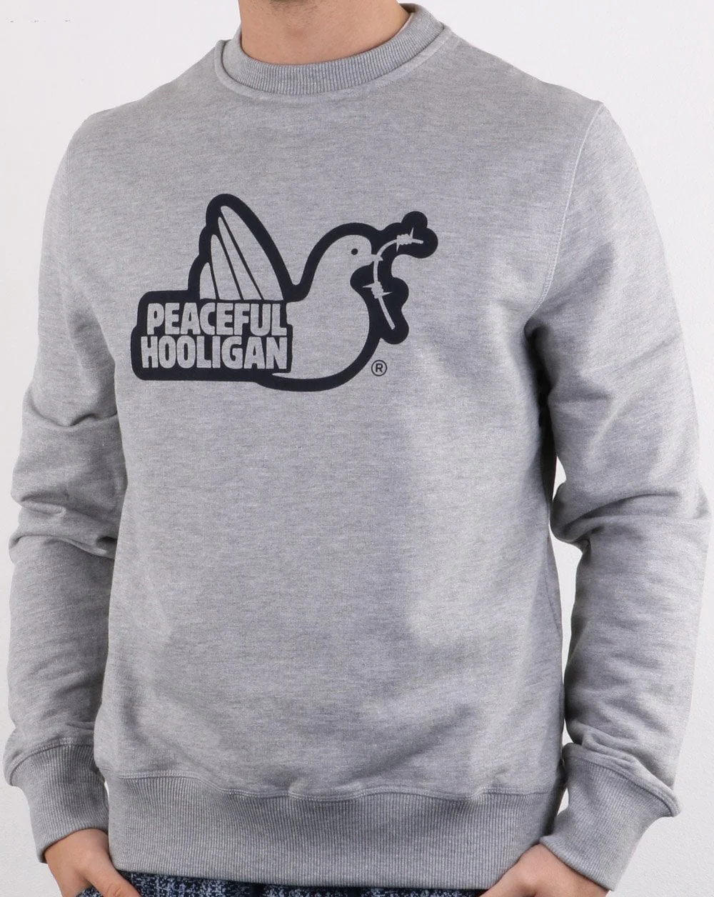 Peaceful Hooligan Outline Sweatshirt Grey
