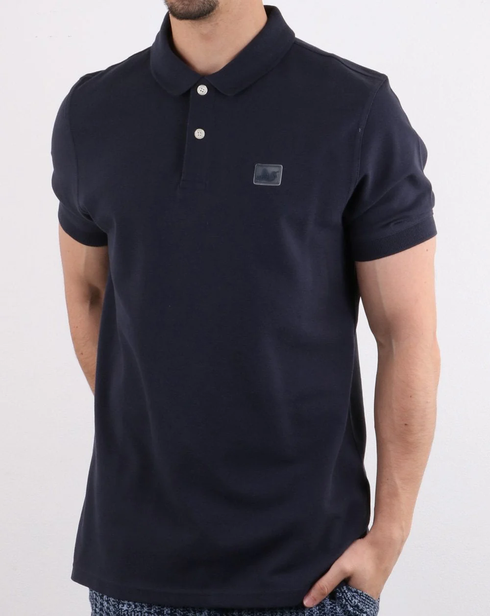 Peaceful Hooligan Quinn Polo Shirt Navy - Image 2