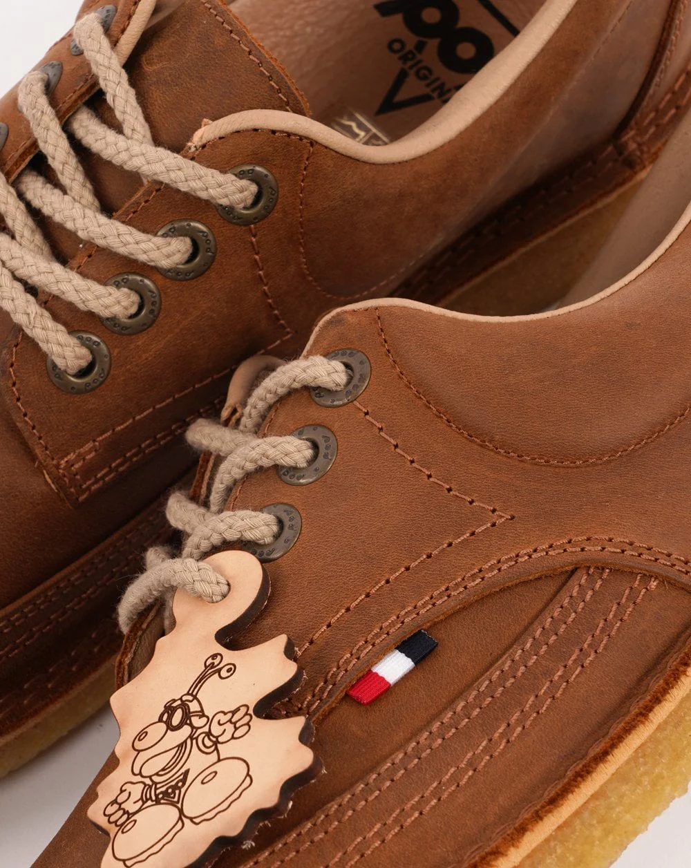 Pod Bolan Oiled Leather Shoe Chestnut - Image 2