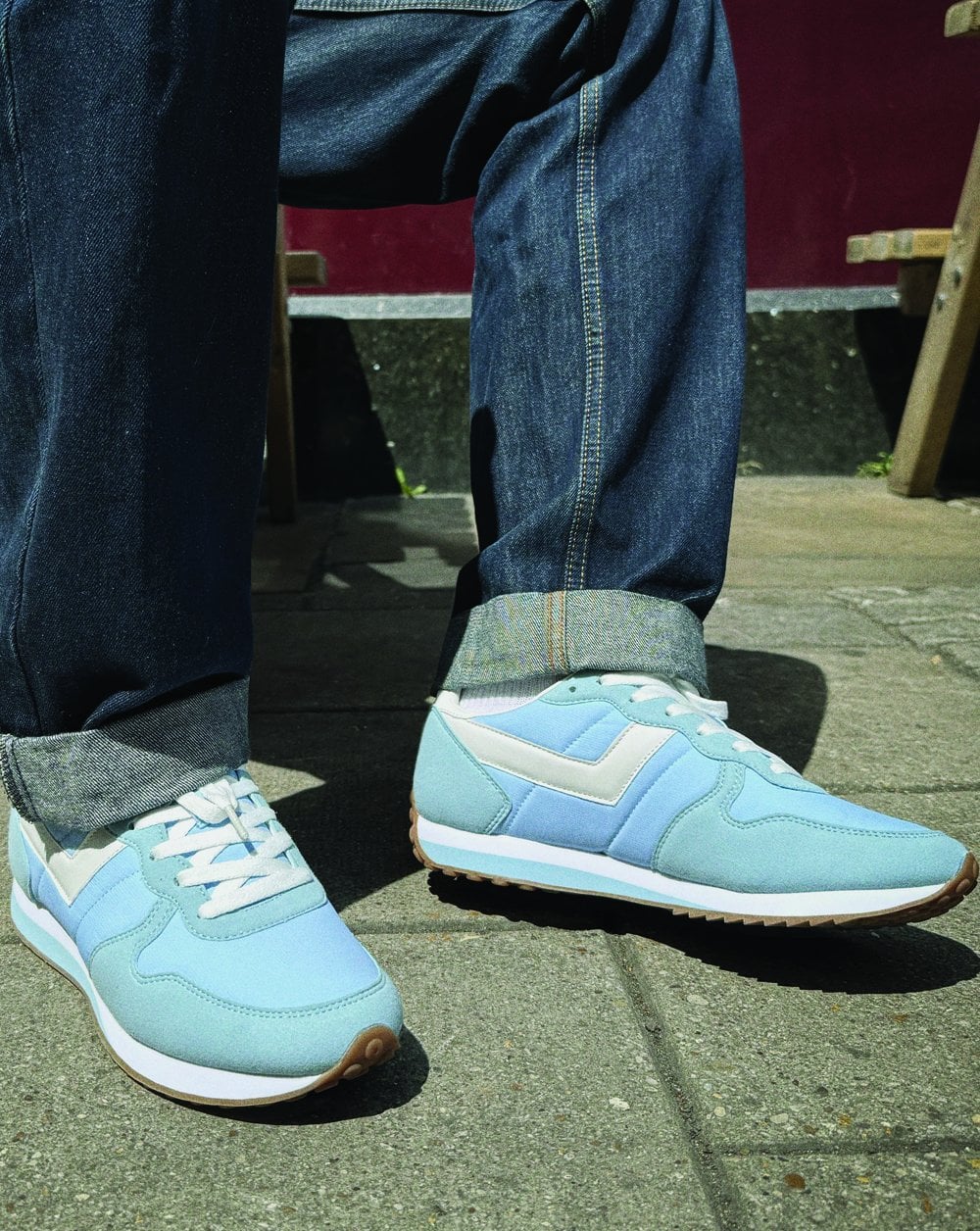 Pony Express Trainers Sky Blue/White - Image 2