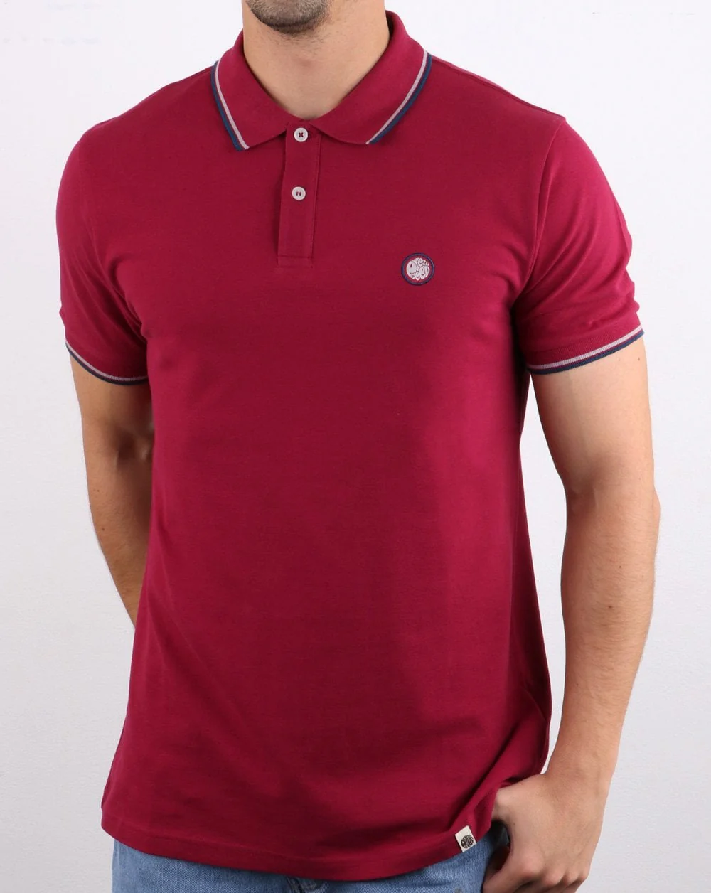 Pretty Green Barton Polo Shirt Dark Red - Image 2