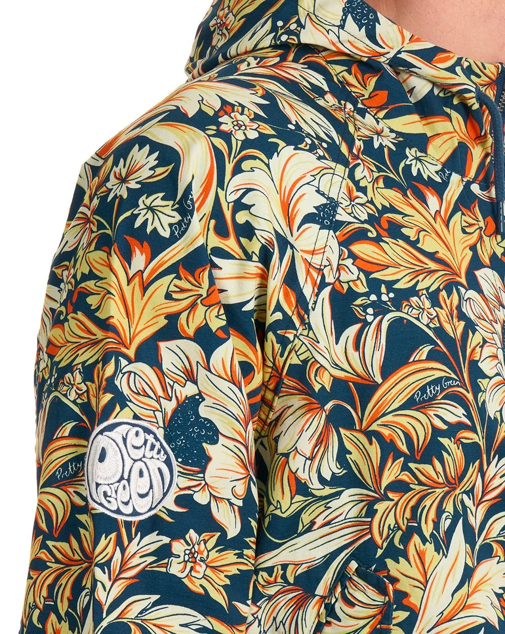 Pretty Green Bostall Printed Jacket Navy - Image 2