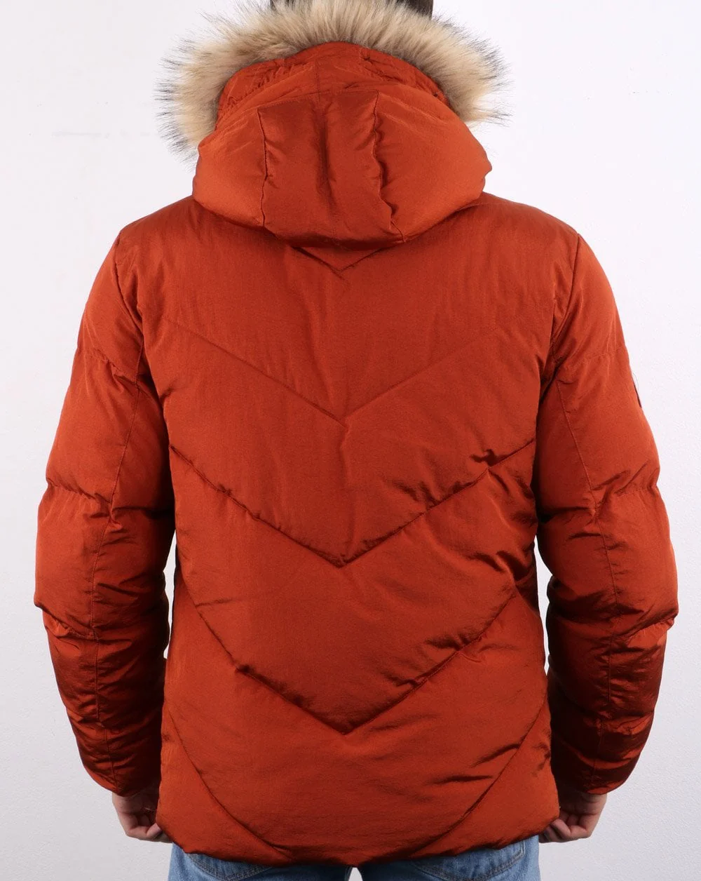 Pretty Green Bowman Padded Jacket Orange - Image 2