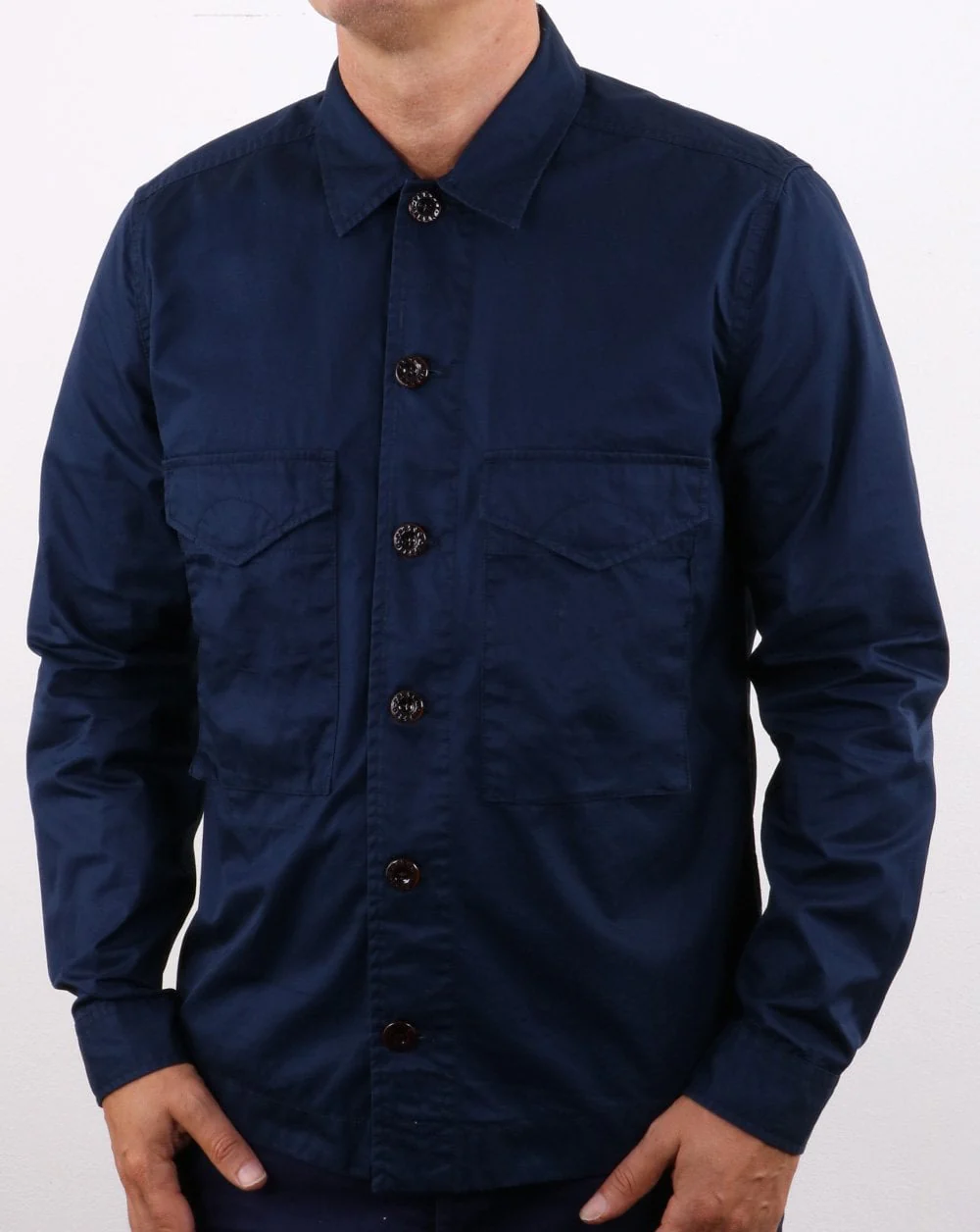Pretty Green Conor Overshirt Navy - Image 4