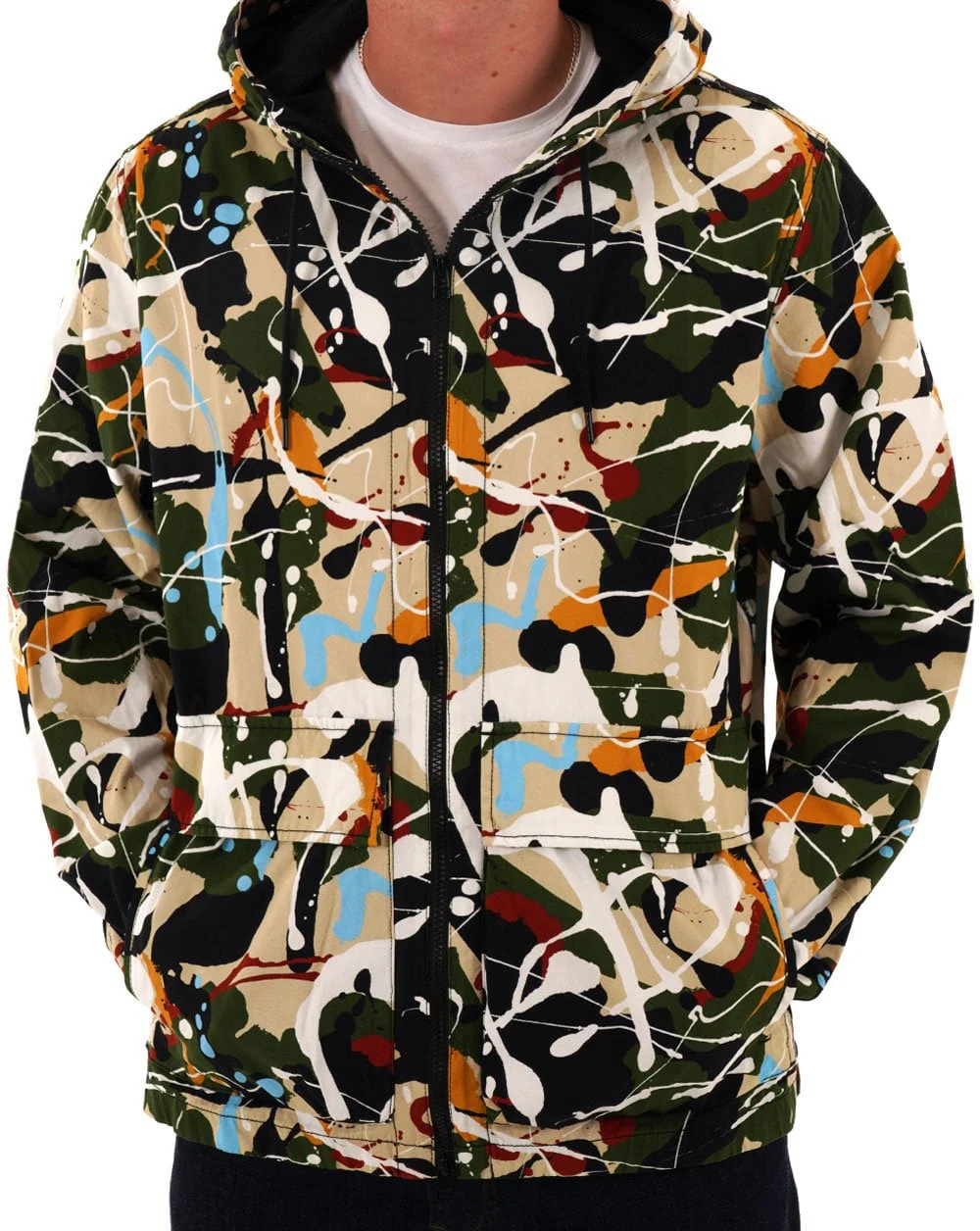 Pretty Green Convergence Hooded Jacket Multi - Image 3