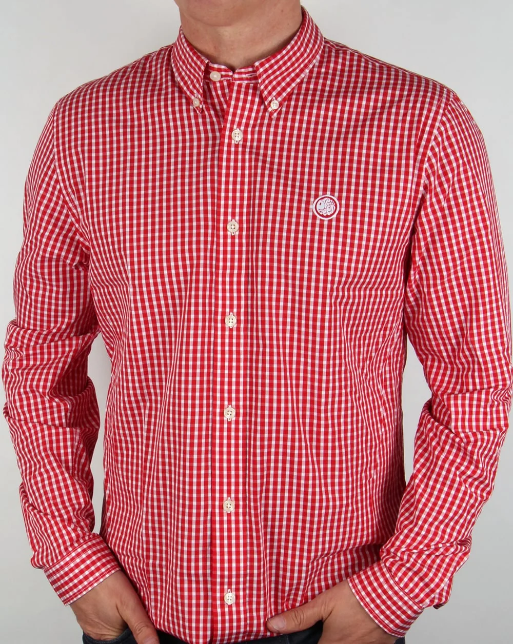 Pretty Green Ebsworth Gingham Shirt Red