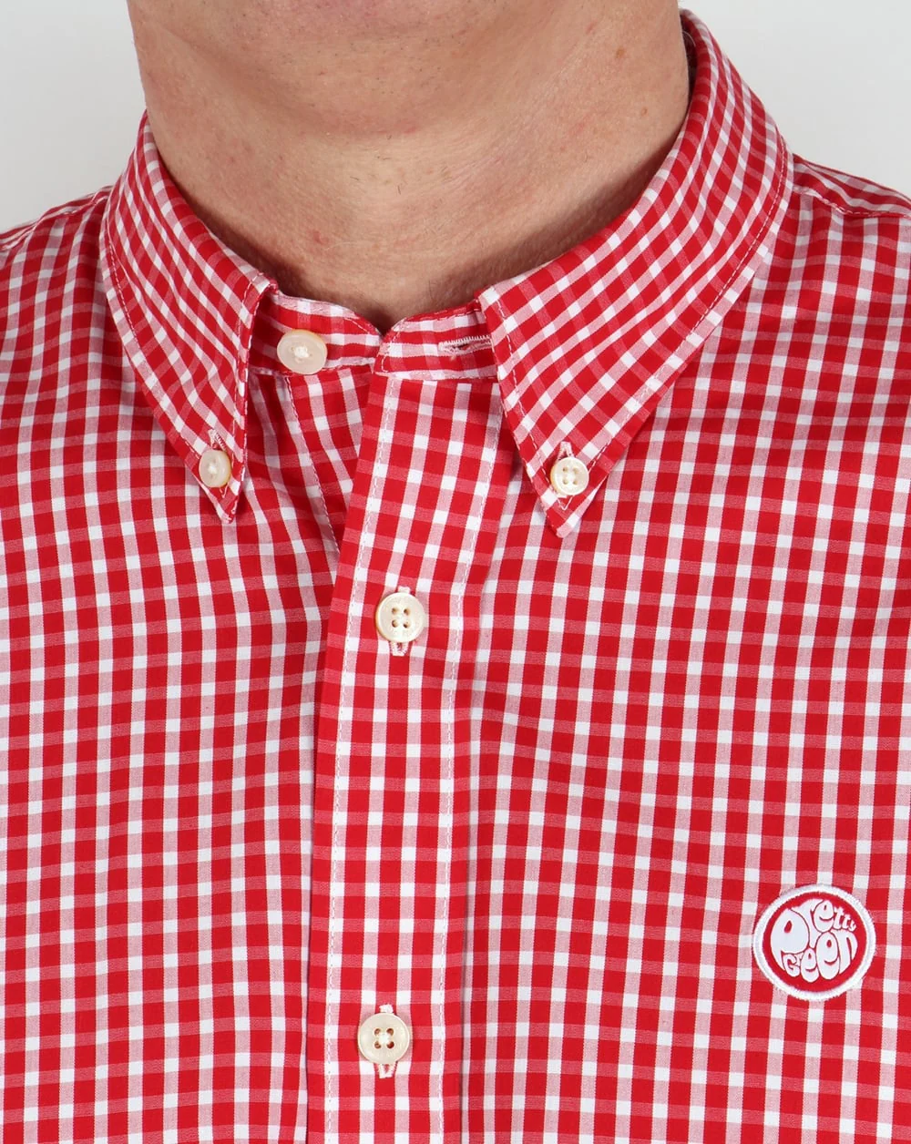 Pretty Green Ebsworth Gingham Shirt Red - Image 2