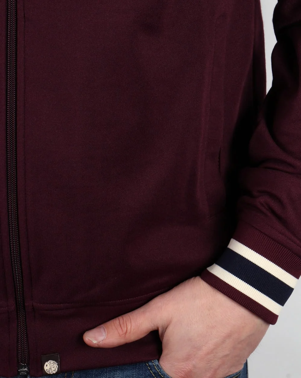 Pretty Green Forston Track Top Burgundy - Image 3