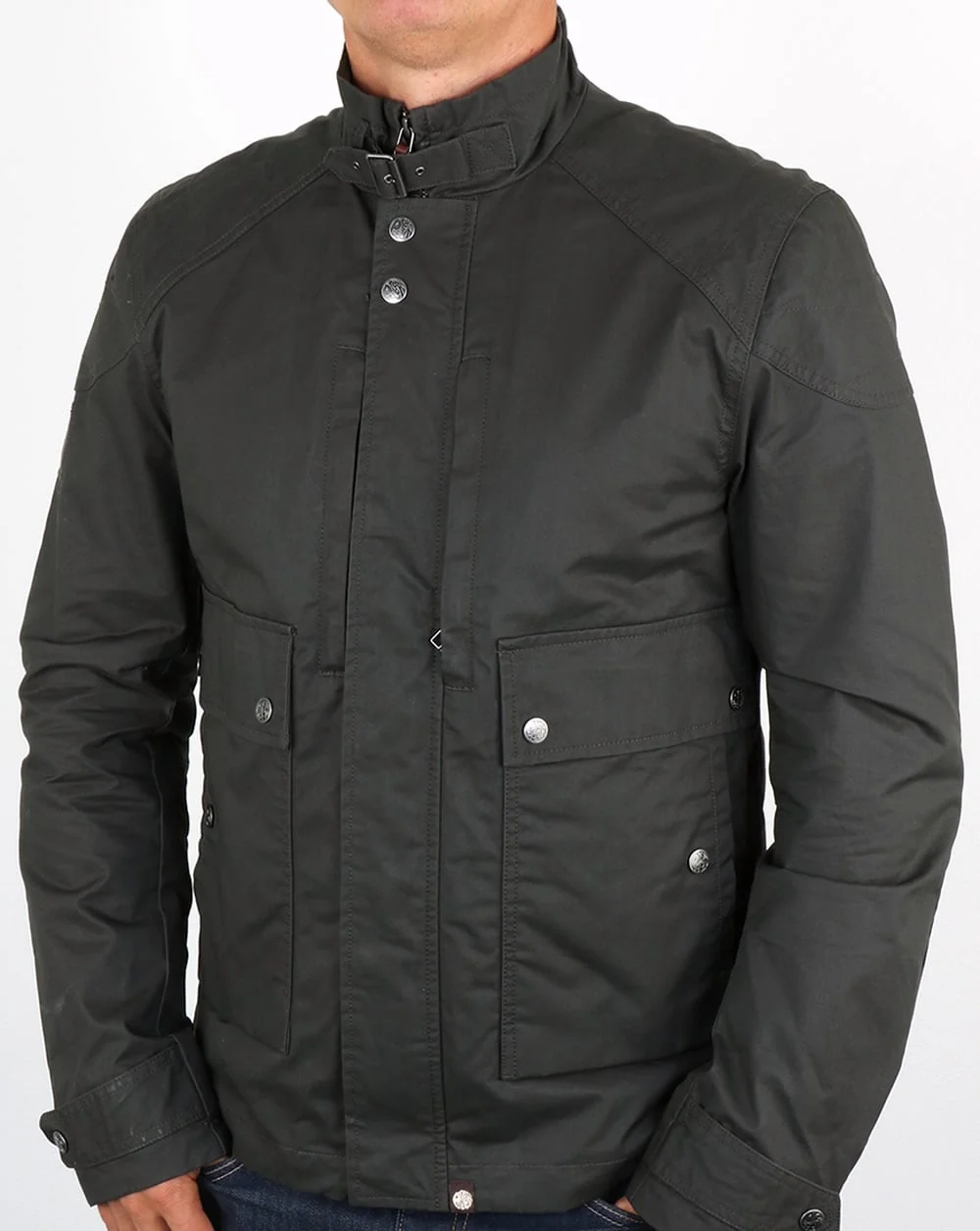 Pretty Green Garrat Waxed Jacket Green