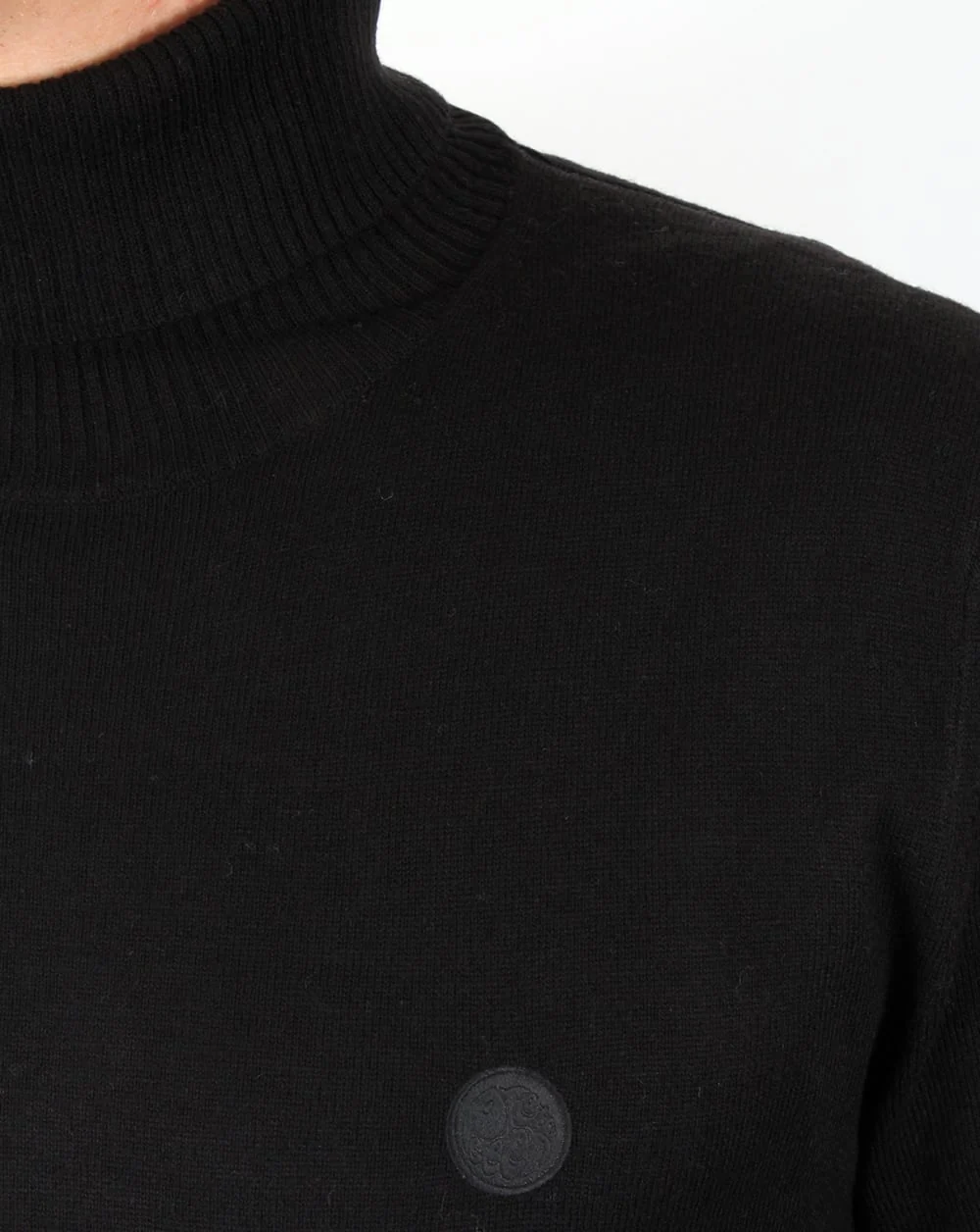 Pretty Green Harley Knitted Roll Neck Black - Image 2