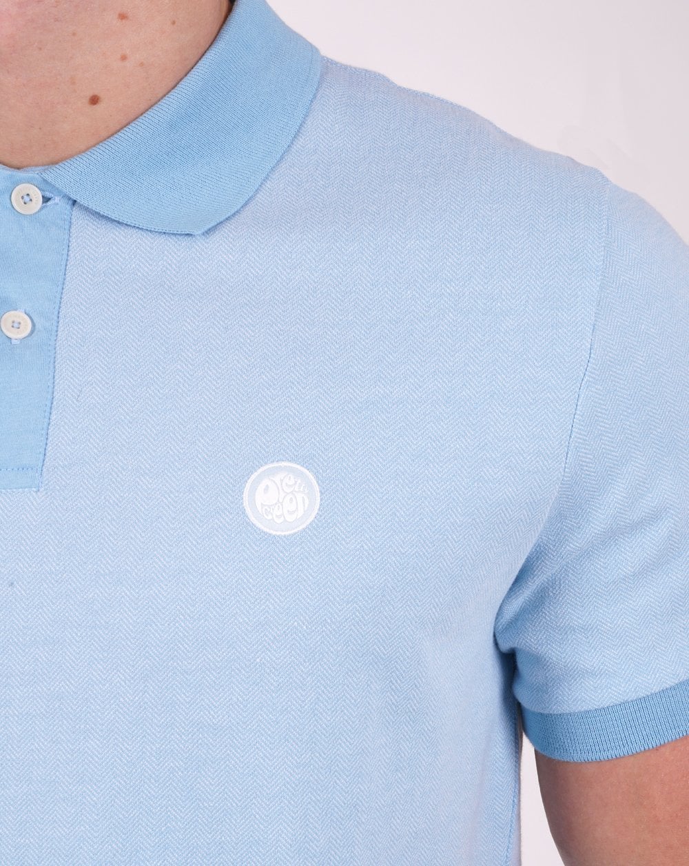 Pretty Green Herringbone Polo Blue - Image 3
