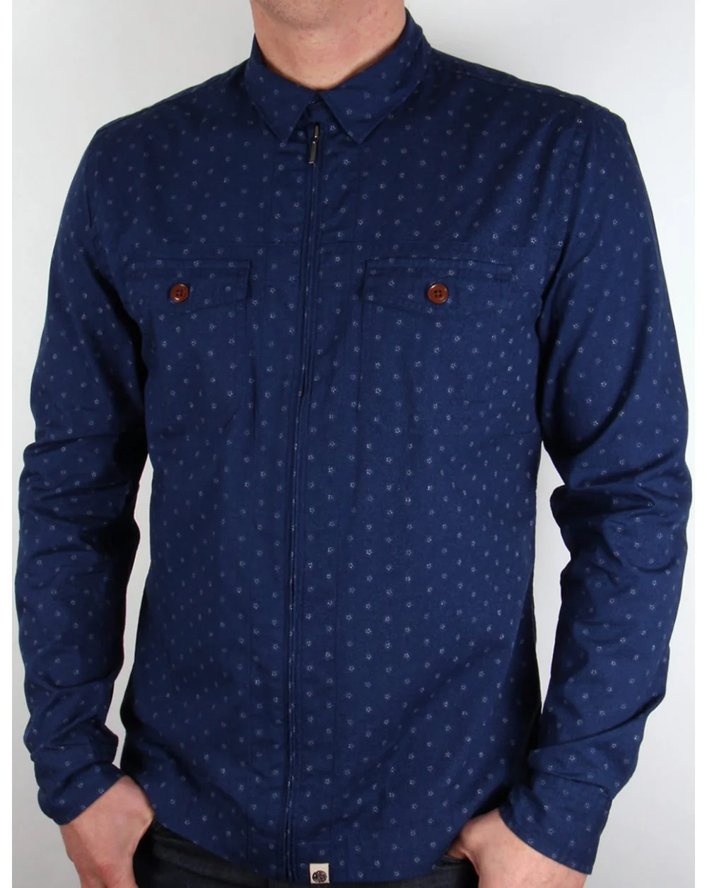 Pretty Green Jackson Shirt Navy Blue